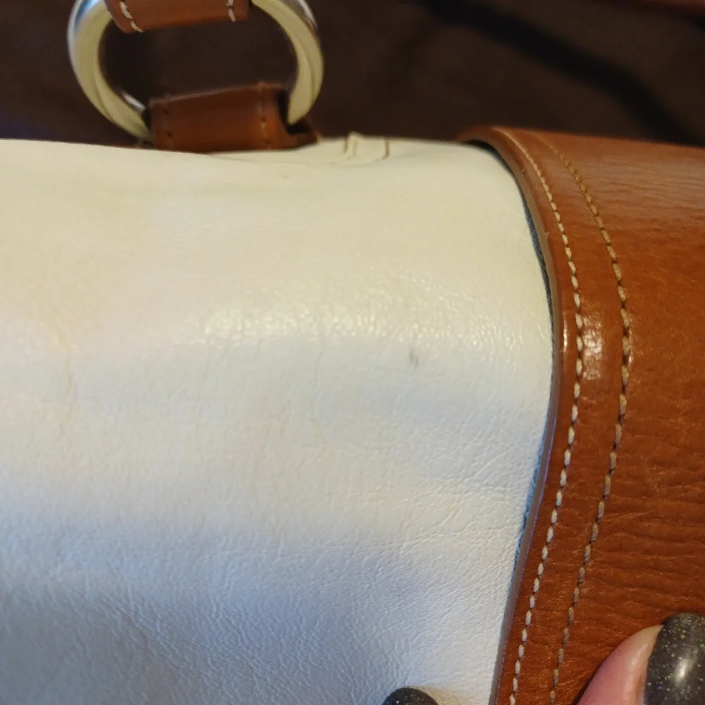 VTG Coach Hamptons Y2K Leather Two Handle Handbag Purse Authentic
